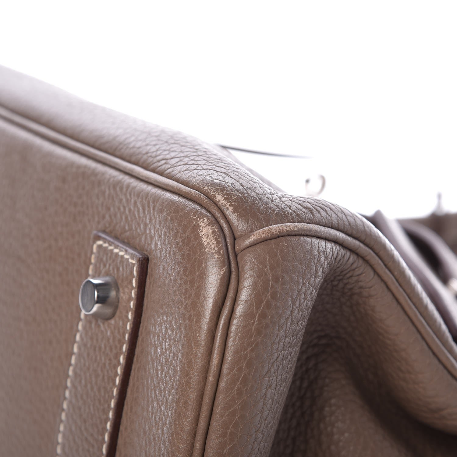 Hermes Taurillon Clemence JPG Shoulder Birkin II 42 Etoupe 35 of 37