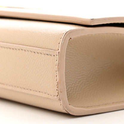 Saint Laurent Grain De Poudre Classic Monogram Cassandre Clutch Nude Powder 10 of 10