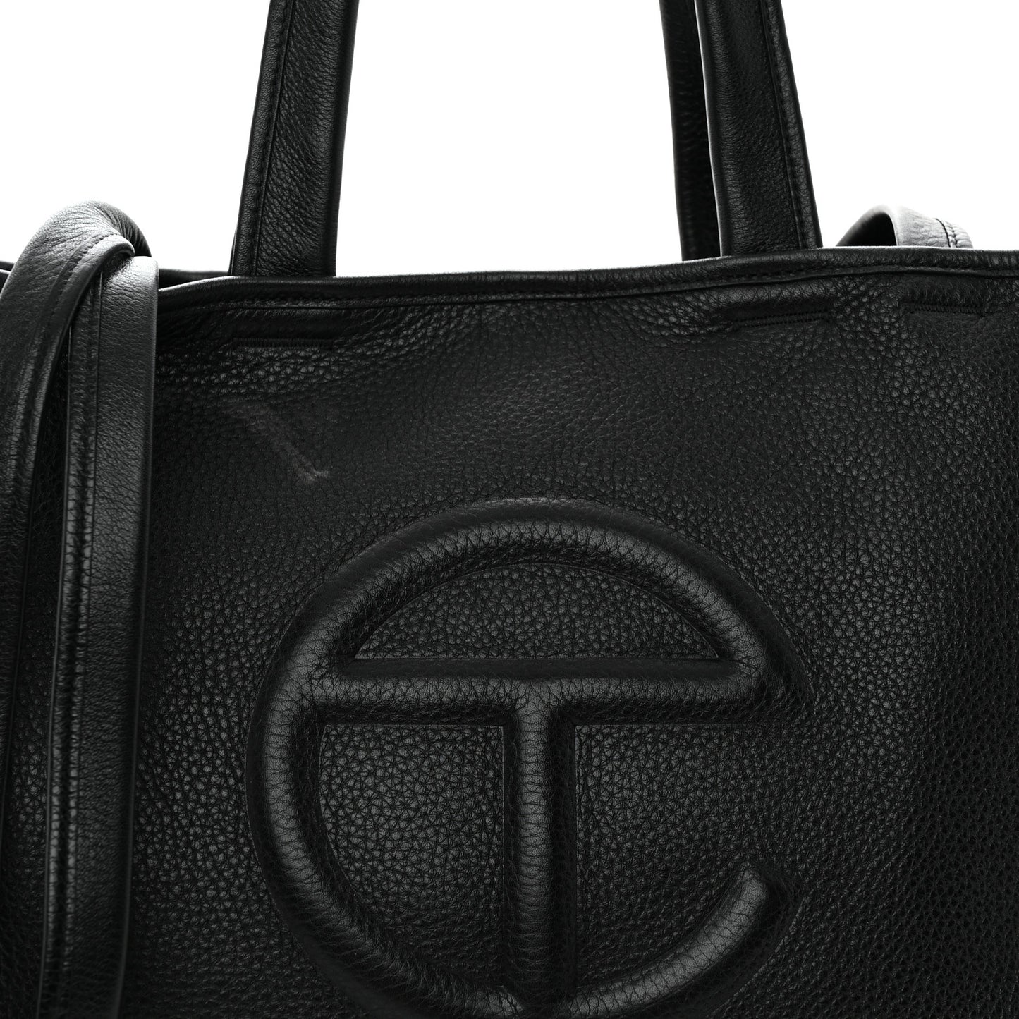 Pebbled Calfskin Medium Carry Bag Black