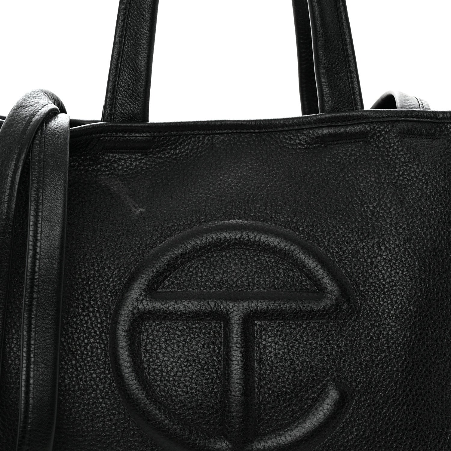 Telfar Pebbled Calfskin Medium Carry Bag Black 8 of 11