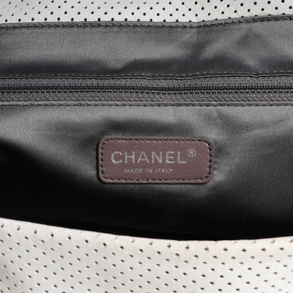 Chanel Calfskin Perforated Large Drill Accordion Flap White 5 of 6