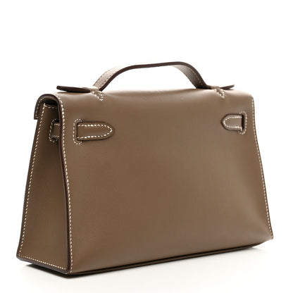 Hermes Swift Kelly Pochette Clutch Etoupe 3 of 10