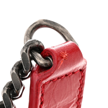 Saint Laurent Crinkled Calfskin Matelasse Monogram Baby Niki Chain Satchel Rouge Eros 11 of 13