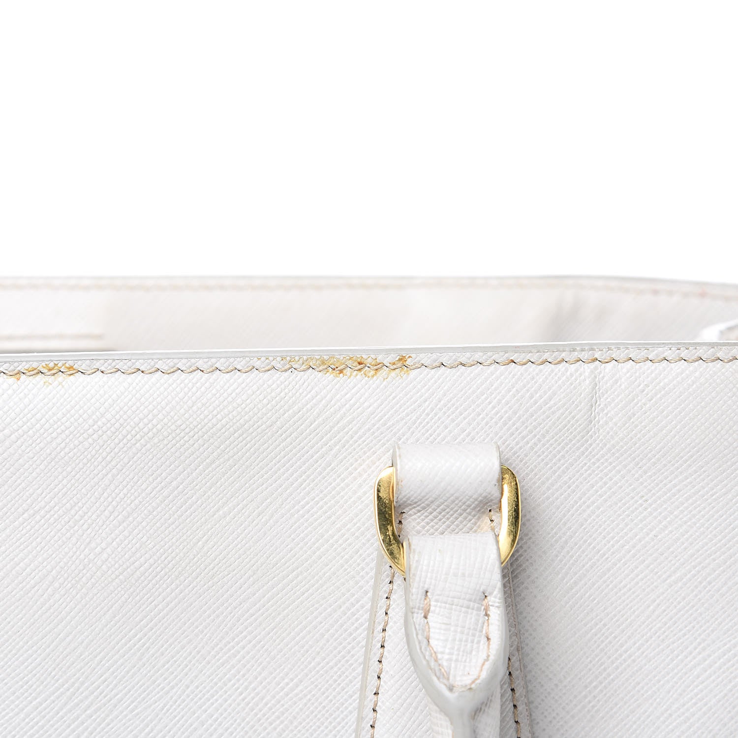 Prada Saffiano Lux Medium Tote Talco 13 of 20