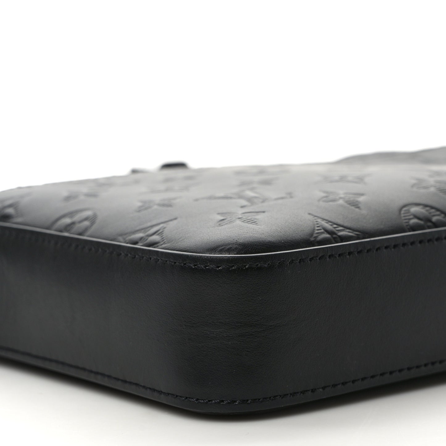 Calfskin Monogram Shadow Duo Messenger Black
