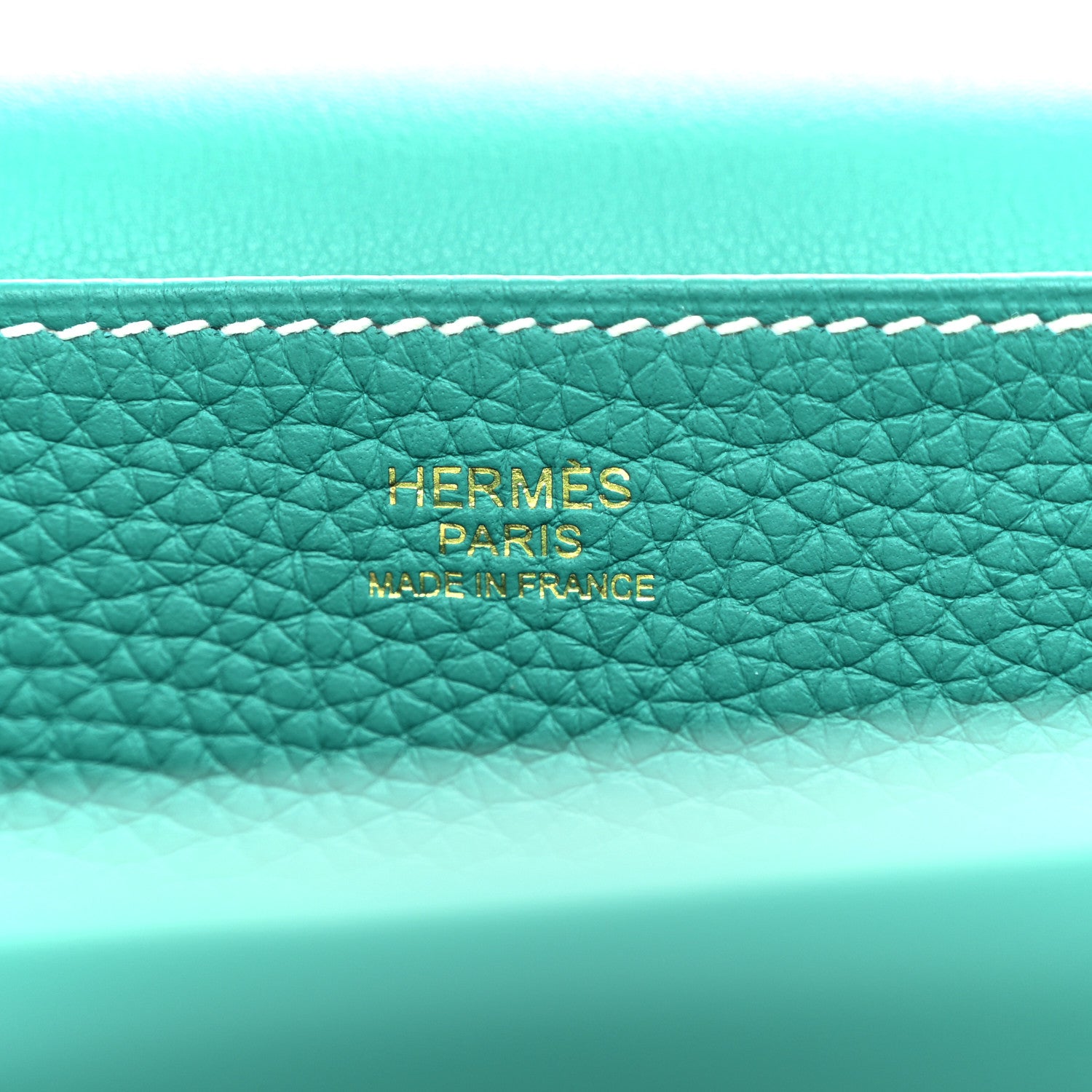 Hermes Taurillon Clemence Halzan 31 GM Vert Verone 6 of 10