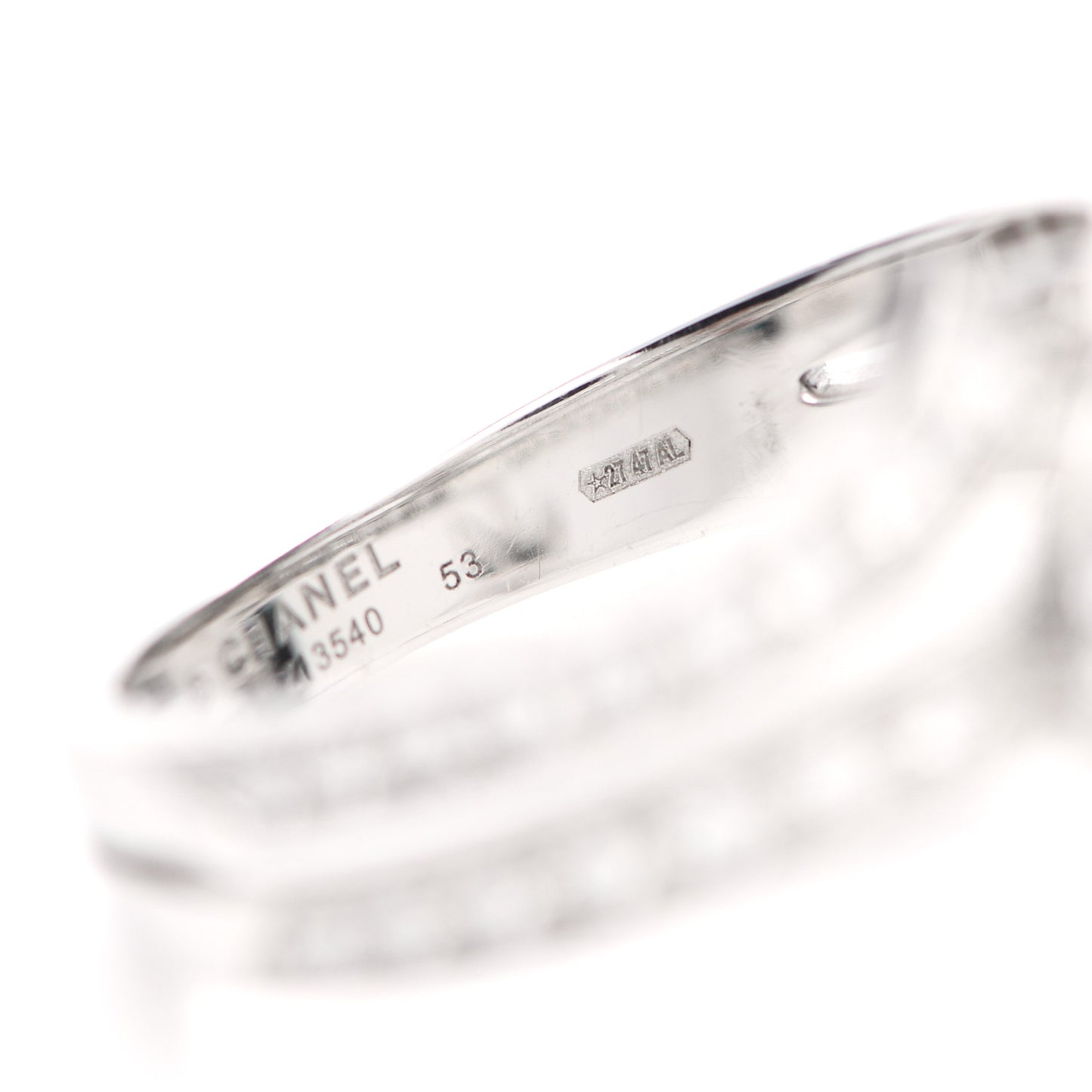 18K White Gold Diamond Etolie Filante Ring 51 5.75