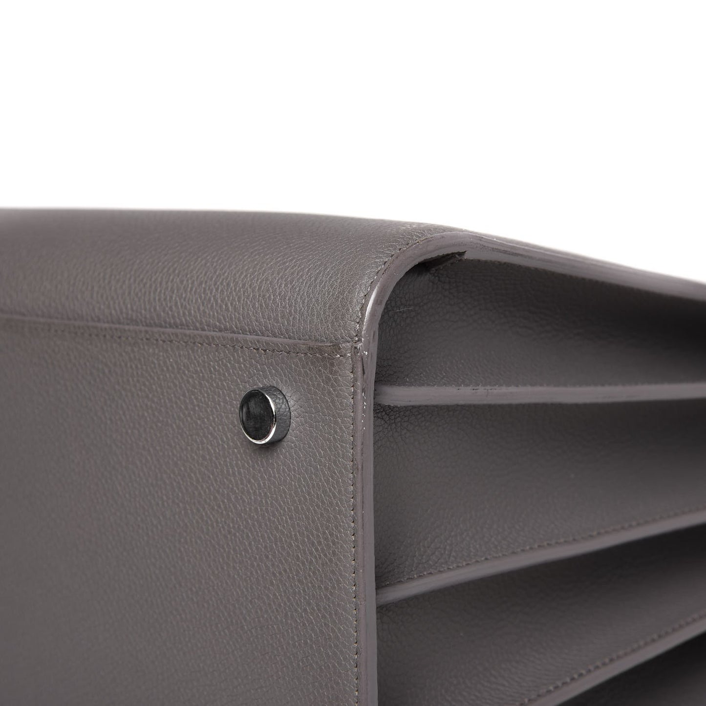 Grained Calfskin Small Sac De Jour Fog