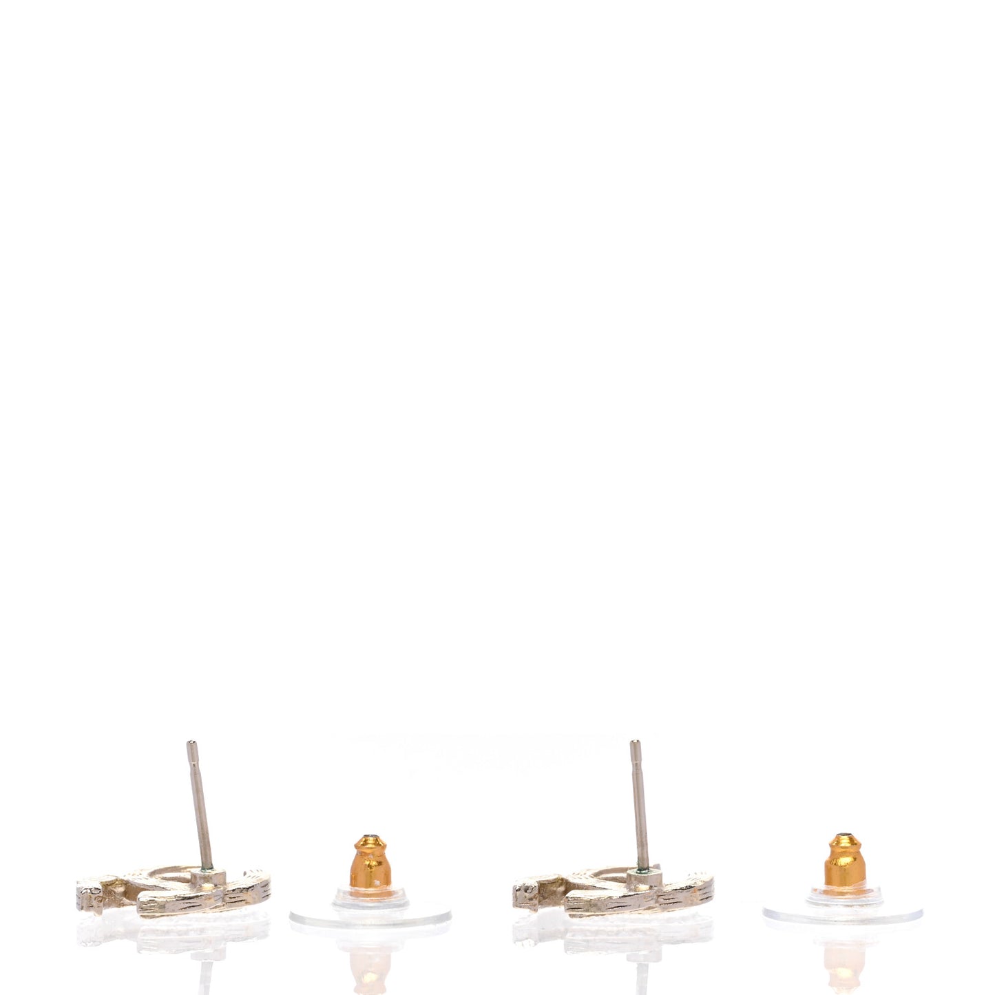 Crystal Mini Timeless CC Earrings Light Gold