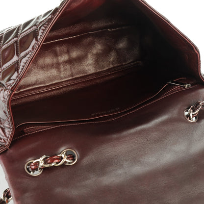 Chanel Patent Quilted Jumbo Single Flap Bordeaux 5 of 7
