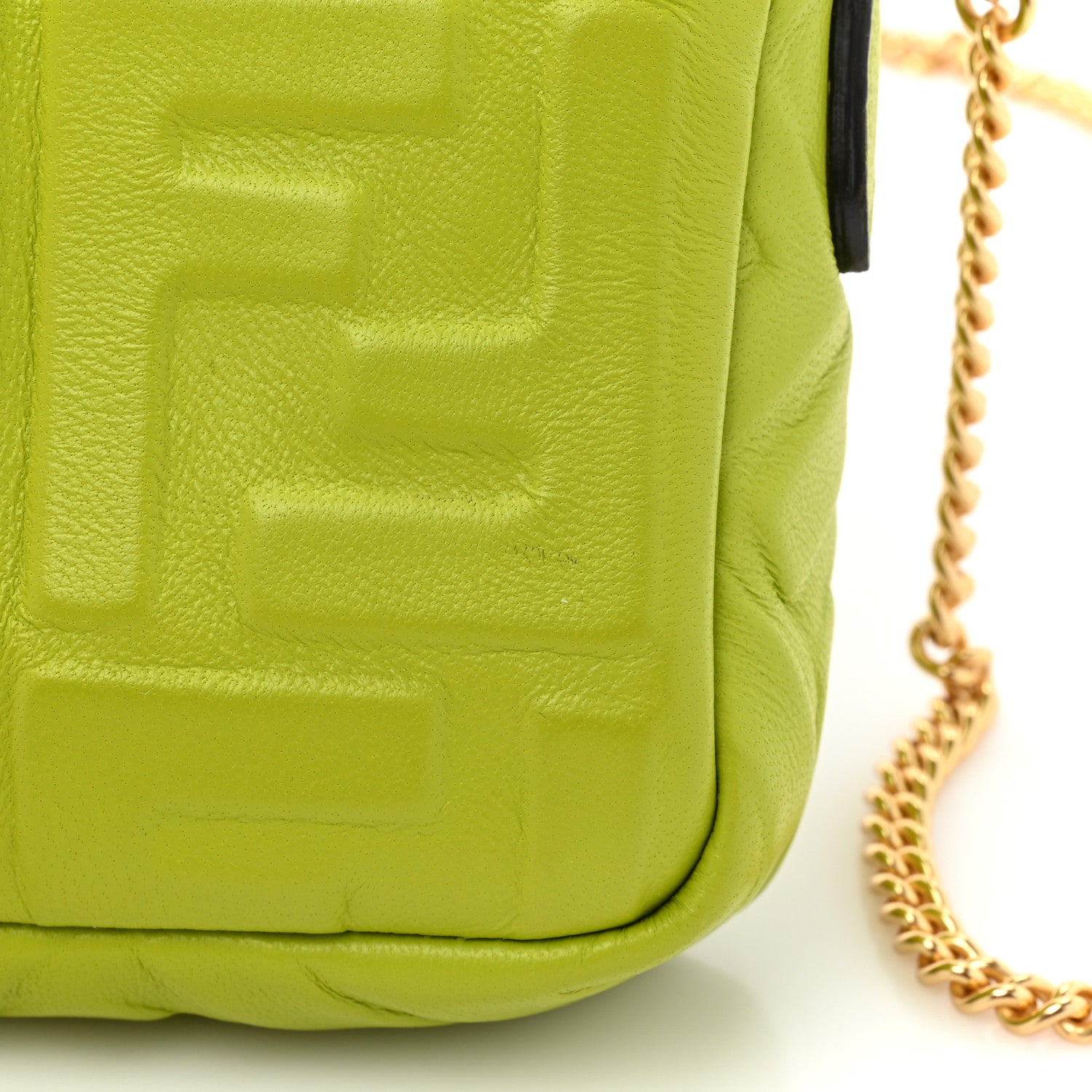 Fendi Nappa FF 1974 Embossed Mini Baguette Wasabi 11 of 12
