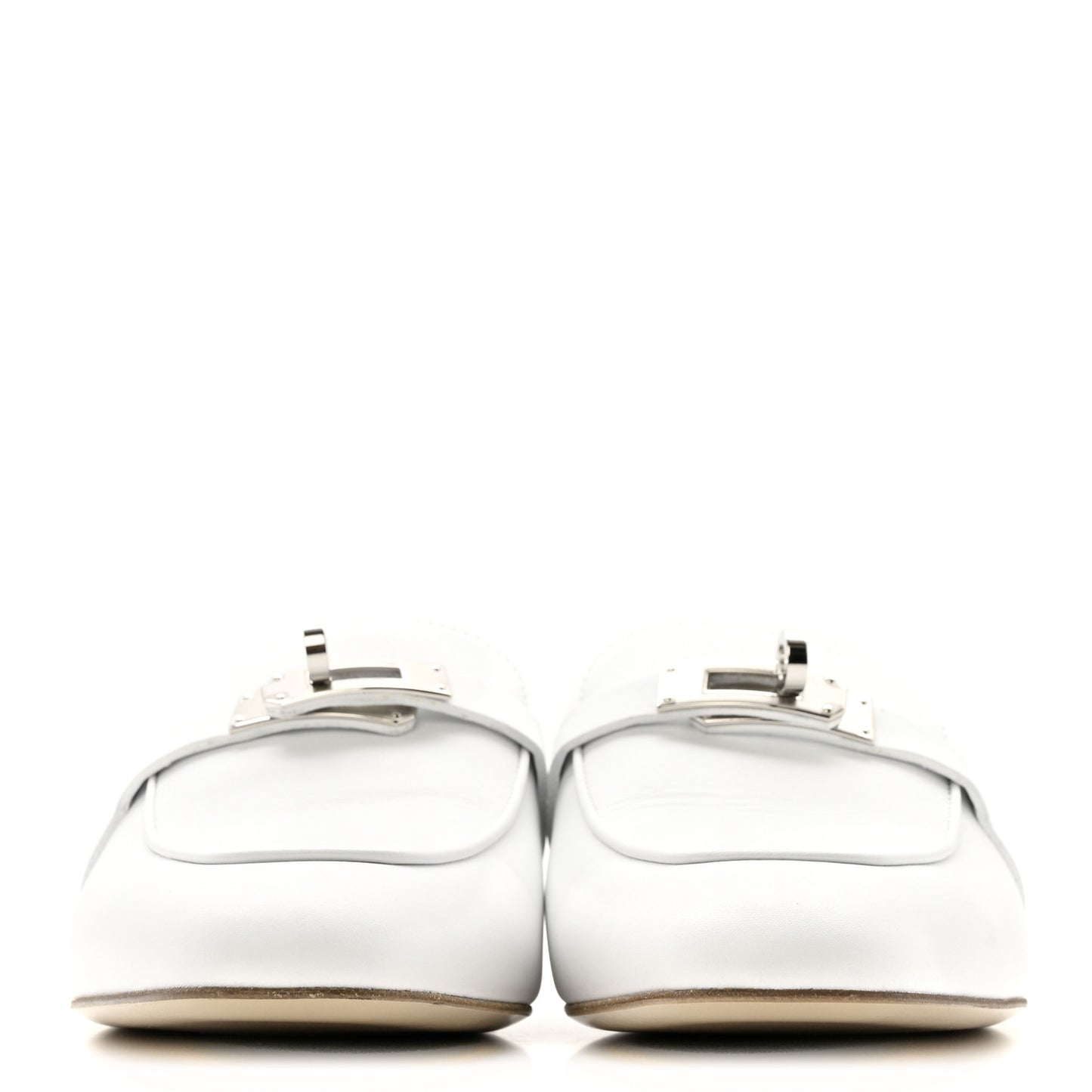 Calfskin Oz Mules 38.5 White