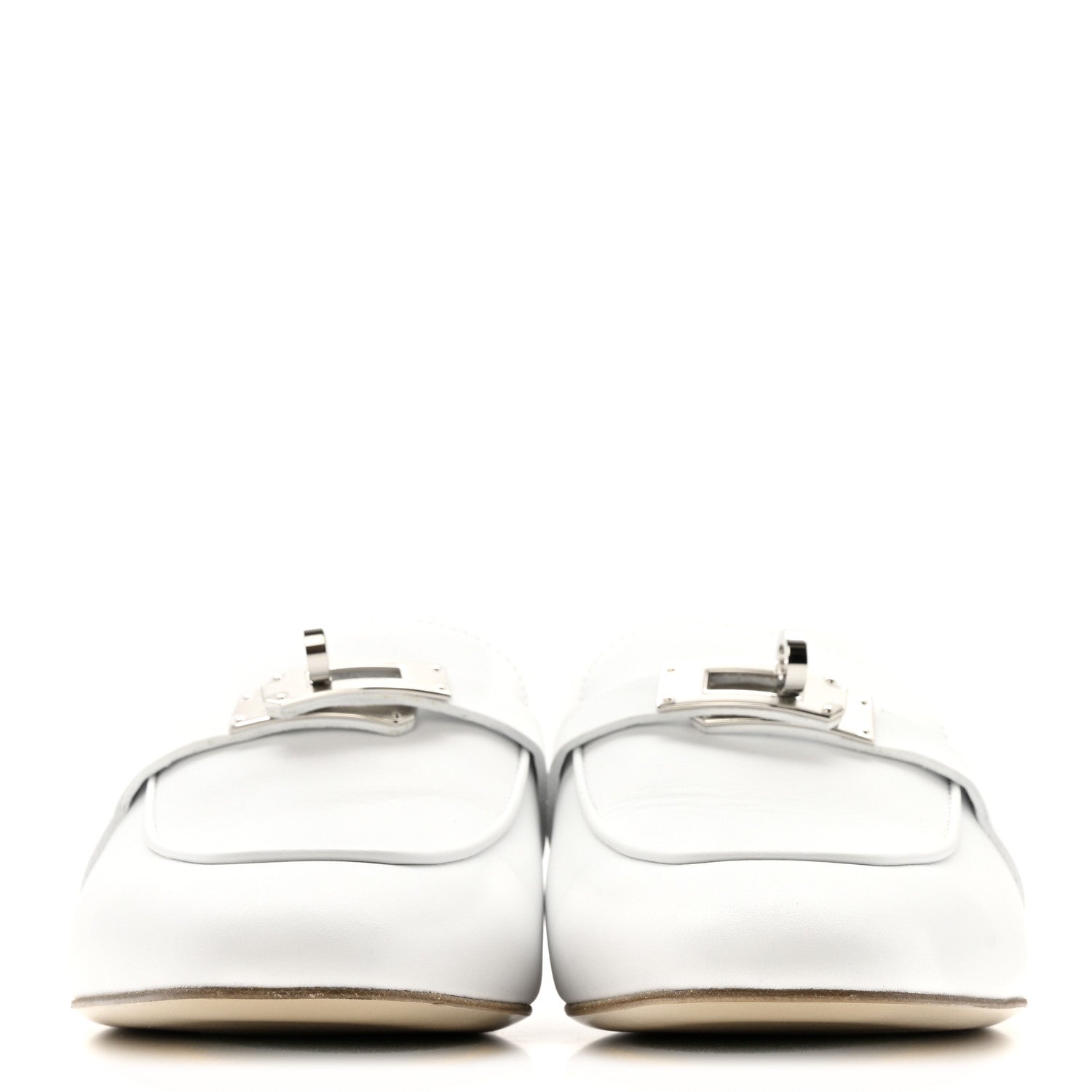 Hermes Calfskin Oz Mules 38.5 White 3 of 11