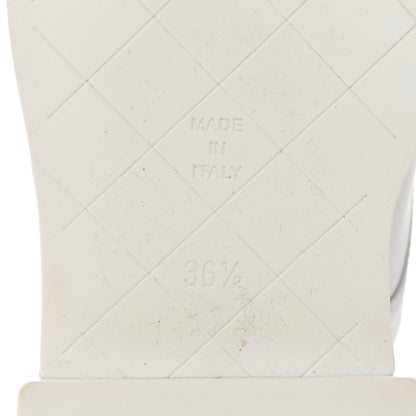 Chanel Lambskin Quilted Lace Up Combat Boots 36.5 White 8 of 9