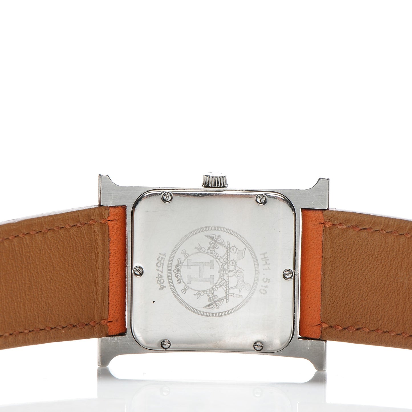 Stainless Steel 26mm Heure H Hour Quartz Watch Orange