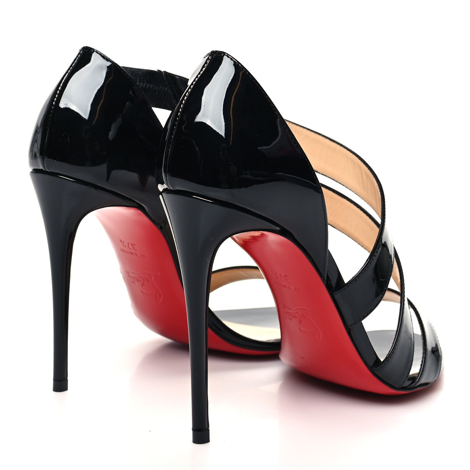 Christian Louboutin Patent World Copine 100 Sandals 37.5 Black 4 of 7