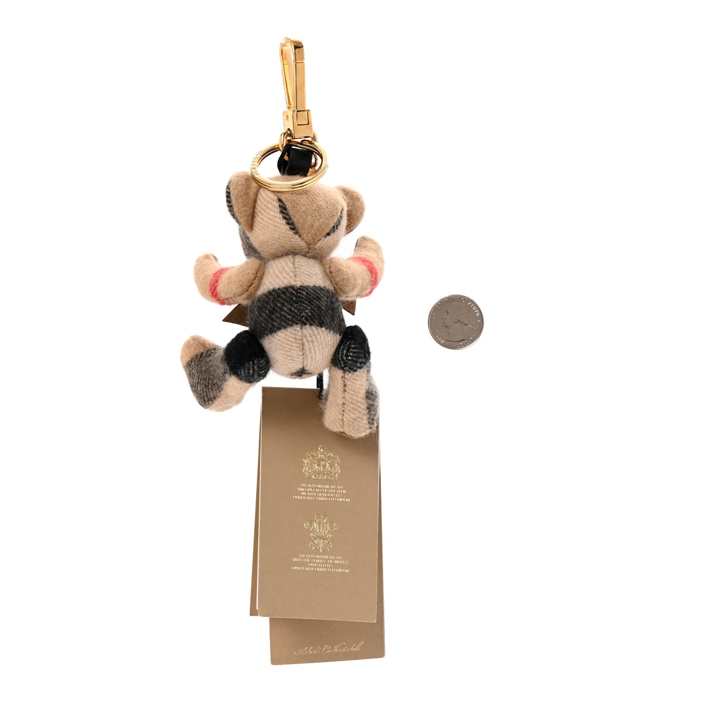 Cashmere Check Thomas Bear Keychain Charm