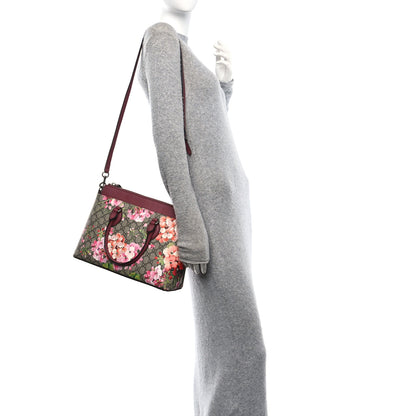 Gucci GG Supreme Monogram Blooms Small Zip Top Tote Beige Multicolor Dry Rose 2 of 11