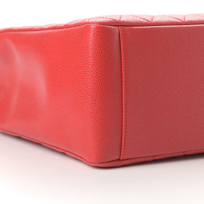 Chanel Caviar Quilted Grand Shopping Tote GST Red 9 of 11