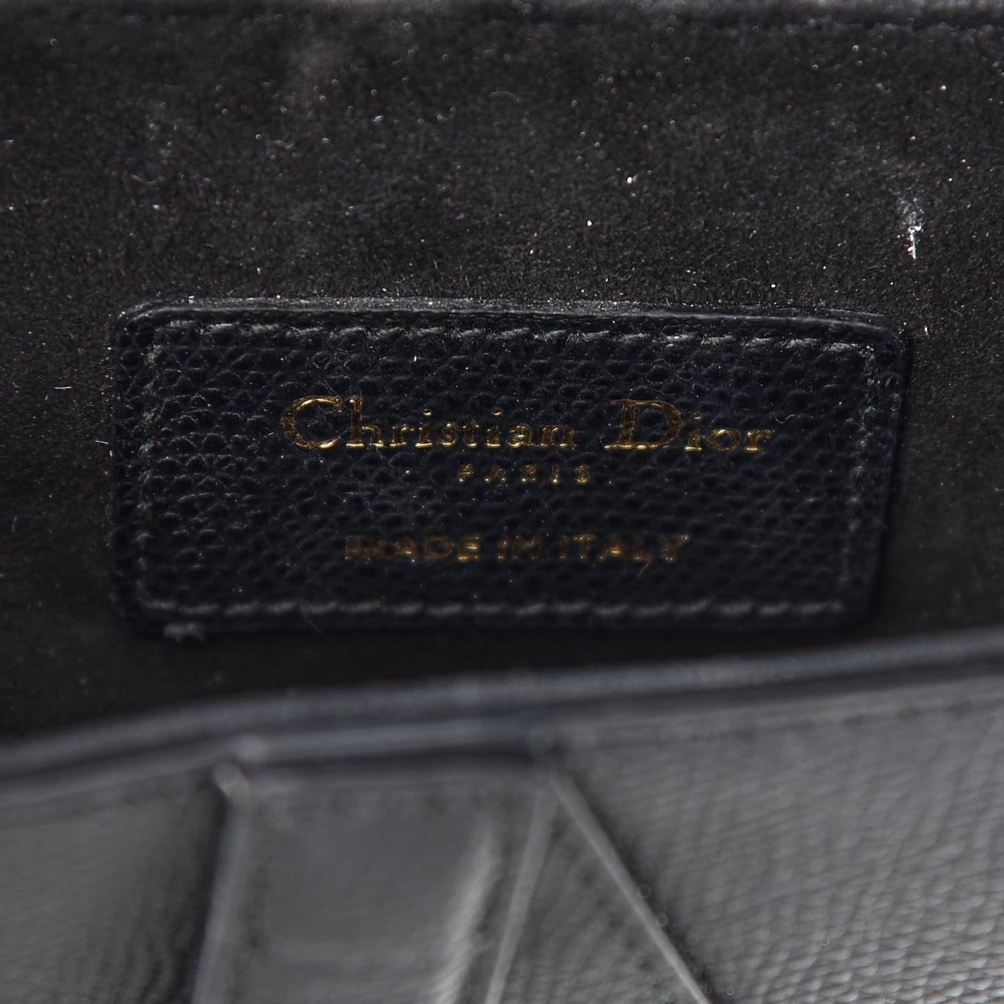 Grained Calfskin Mini Saddle Bag Black