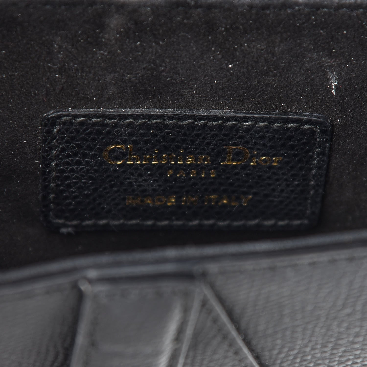 Christian Dior Grained Calfskin Mini Saddle Bag Black 6 of 9