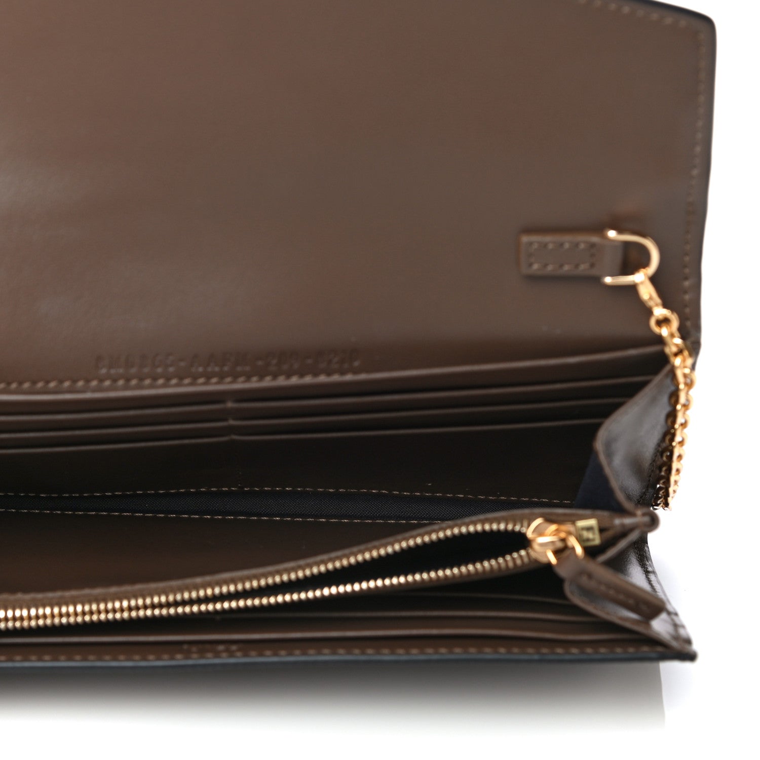 Fendi Vitello Soft F is Fendi Bi-Color FF 1974 Embossed Continental Envelope Wallet On Chain Maya Black 5 of 15