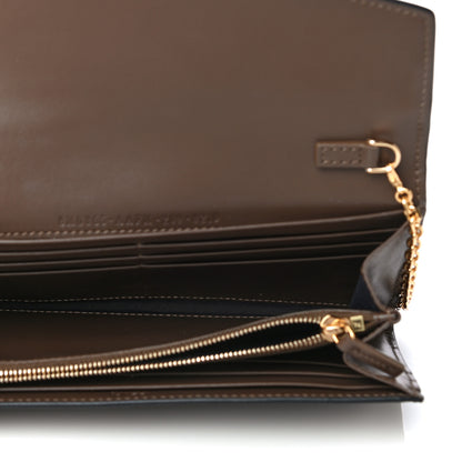 Fendi Vitello Soft F is Fendi Bi-Color FF 1974 Embossed Continental Envelope Wallet On Chain Maya Black 5 of 15