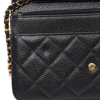 Chanel Caviar Quilted Wallet On Chain WOC Black 9 of 13