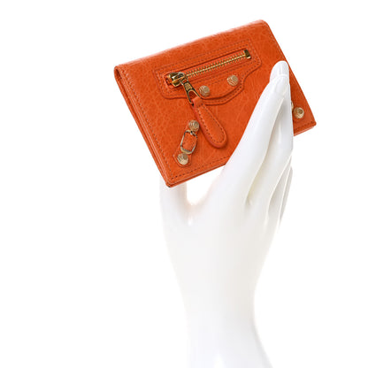 Balenciaga Agneau Giant 12 Gold Hardware Card Case Tangerine 2 of 6