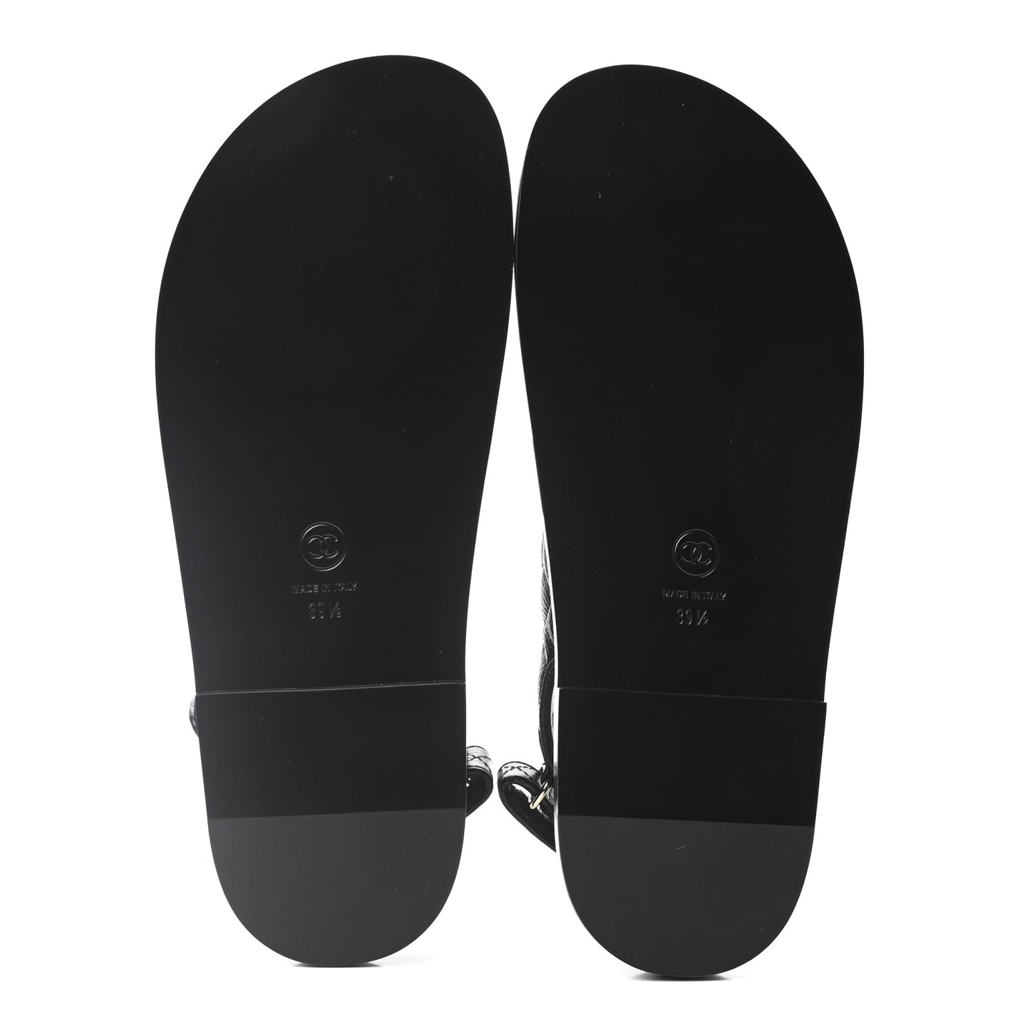 Grained Calfskin Velcro Dad Sandals 39.5 Black