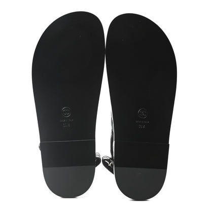 Chanel Grained Calfskin Velcro Dad Sandals 39.5 Black 5 of 8
