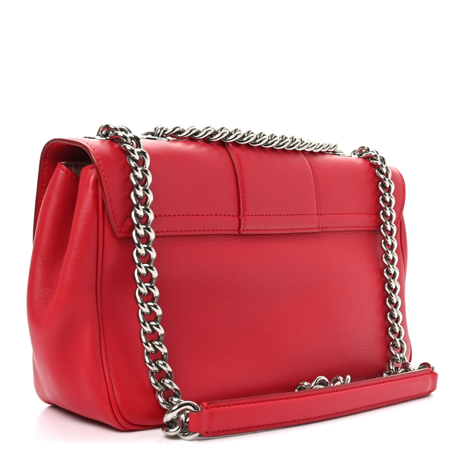 Dolce & Gabbana Calfskin Lucia Chain Shoulder Bag Red 3 of 9