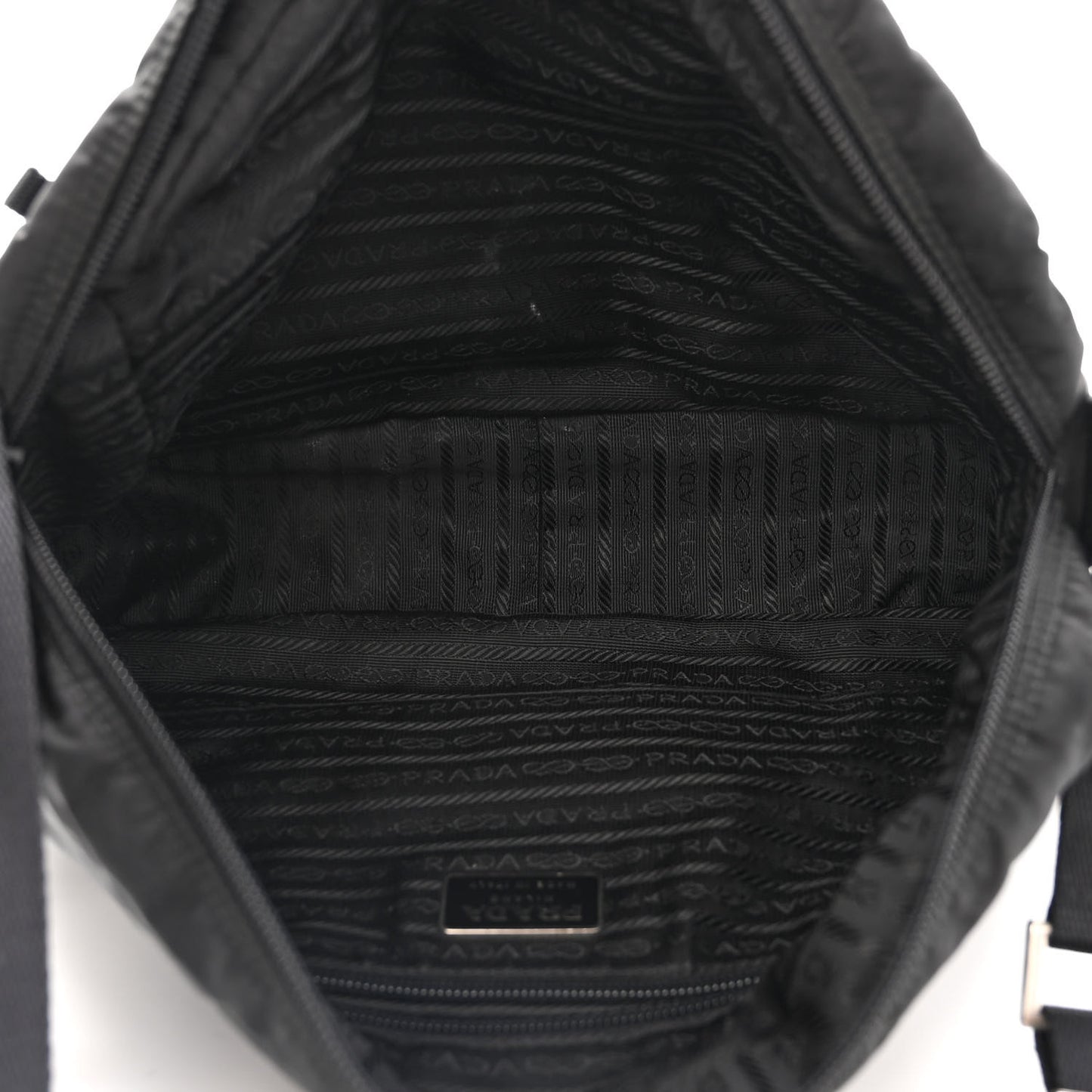 Nylon Tessuto Vela Crossbody Bag Black