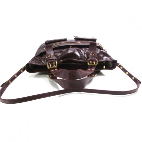 Leather Stella Dark Plum