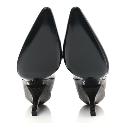 Louis Vuitton Calfskin Monogram Janet Ankle Boots 36.5 Black 5 of 9