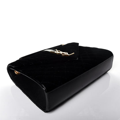 Saint Laurent Velvet Tri-Quilt Monogram Medium College Bag Black 4 of 9