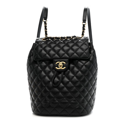 Chanel Calfskin Quilted Small Urban Spirit Backpack Black 1 of 12