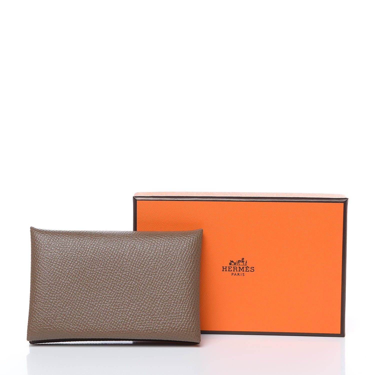 Hermes Epsom Calvi Card Case Etoupe 8 of 8