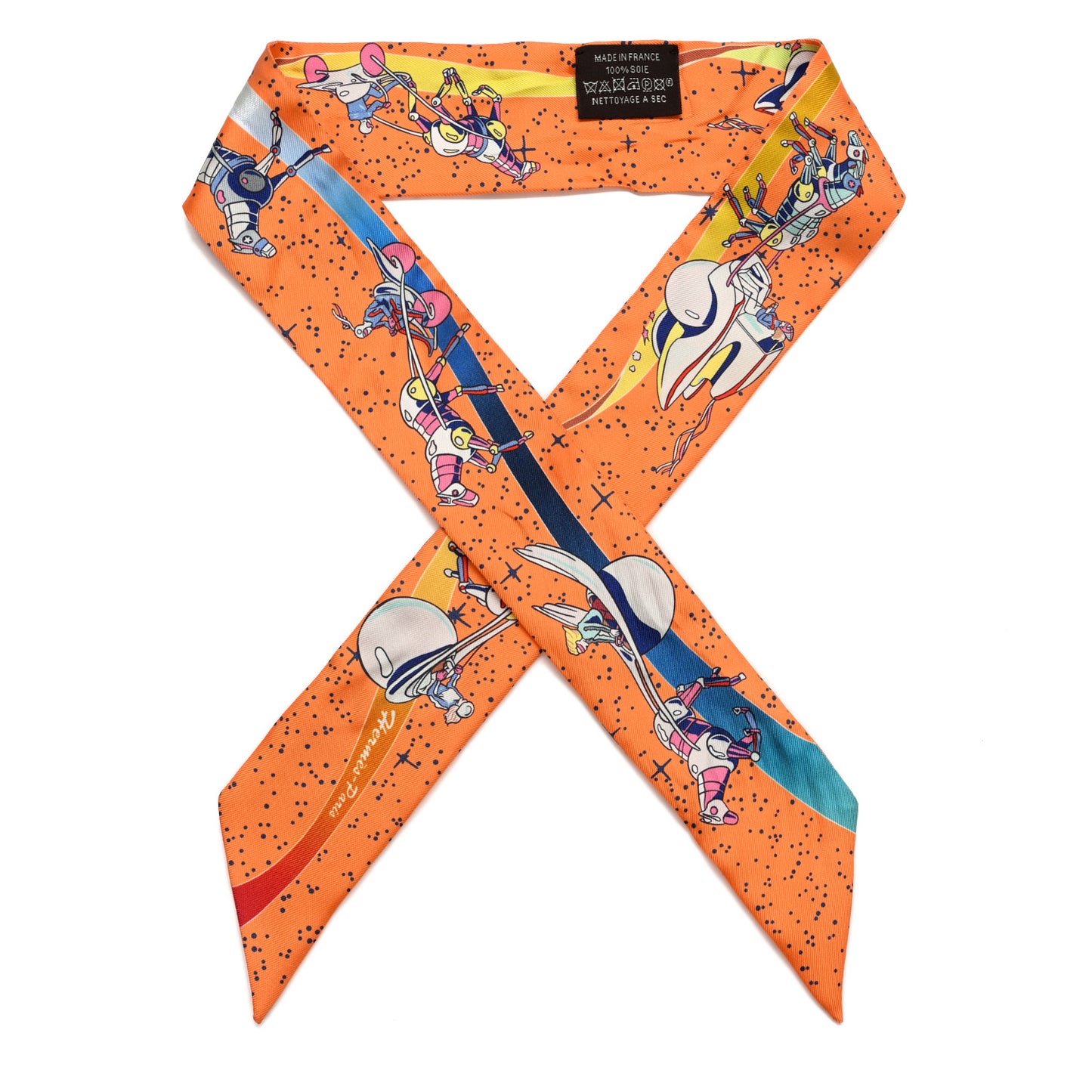 Silk Space Derby Twilly Orange Jaune Bleu