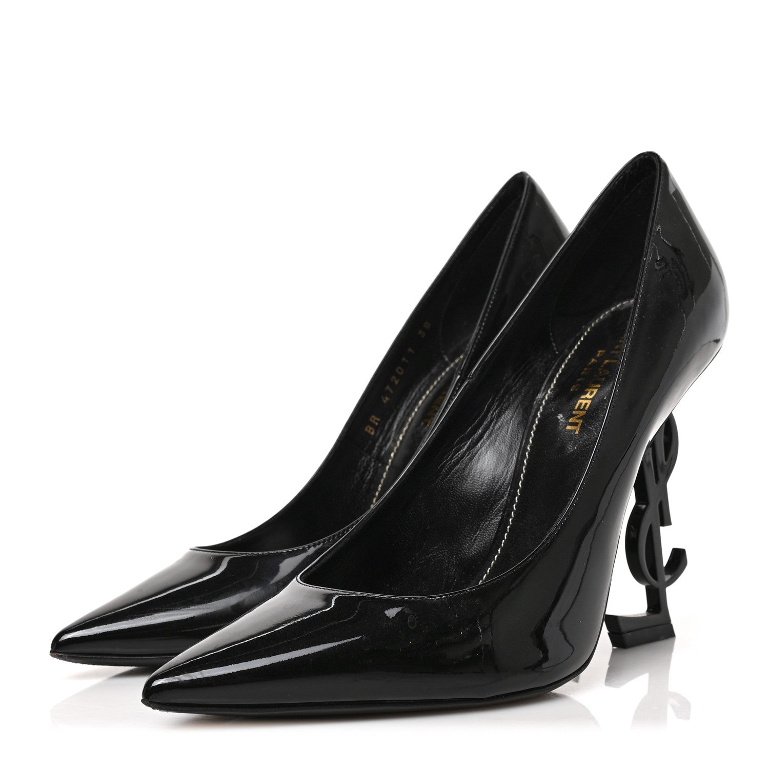Saint Laurent Patent Opyum 110 Pumps 38 Black 3 of 10
