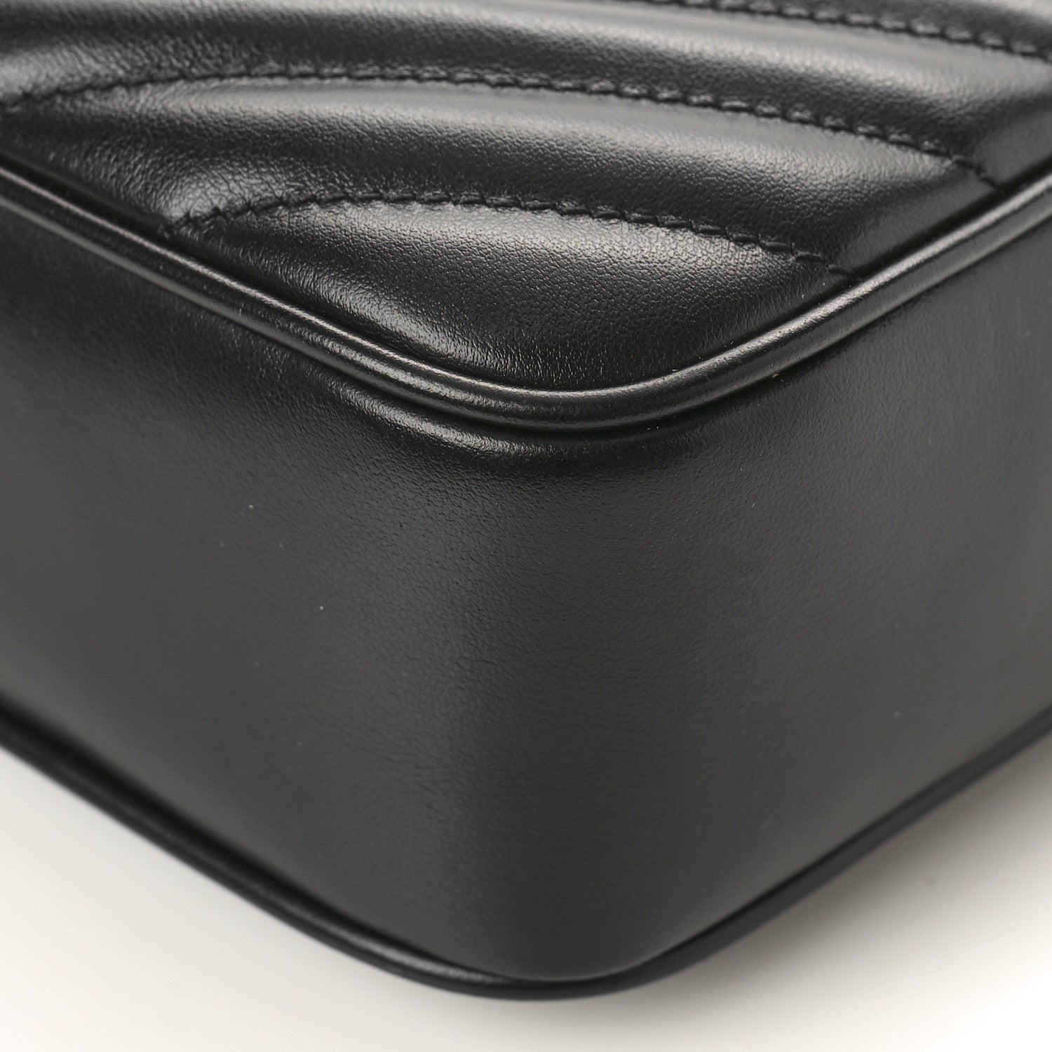 Saint Laurent Calfskin Matelasse Monogram Monochrome Lou Camera Bag Black 8 of 9