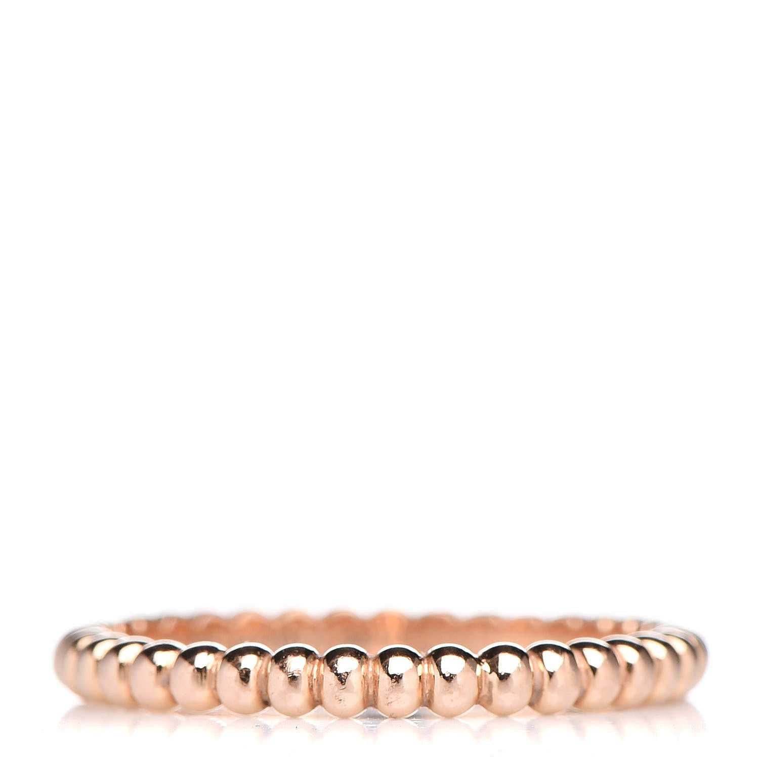 Van Cleef & Arpels 18K Rose Gold Small Perlée Pearls of Gold Ring 53 6.5 1 of 5