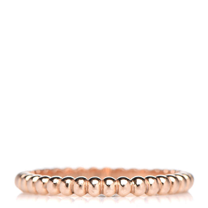 Van Cleef & Arpels 18K Rose Gold Small Perlée Pearls of Gold Ring 53 6.5 1 of 5
