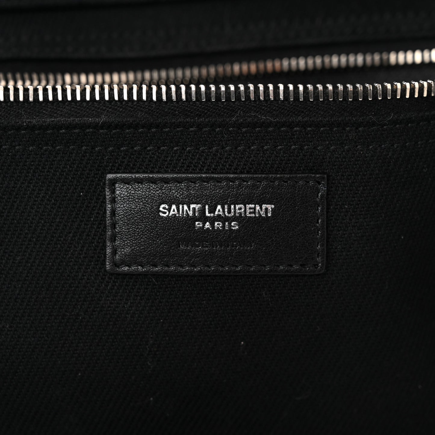 Linen Calfskin Rive Gauche Tote Black