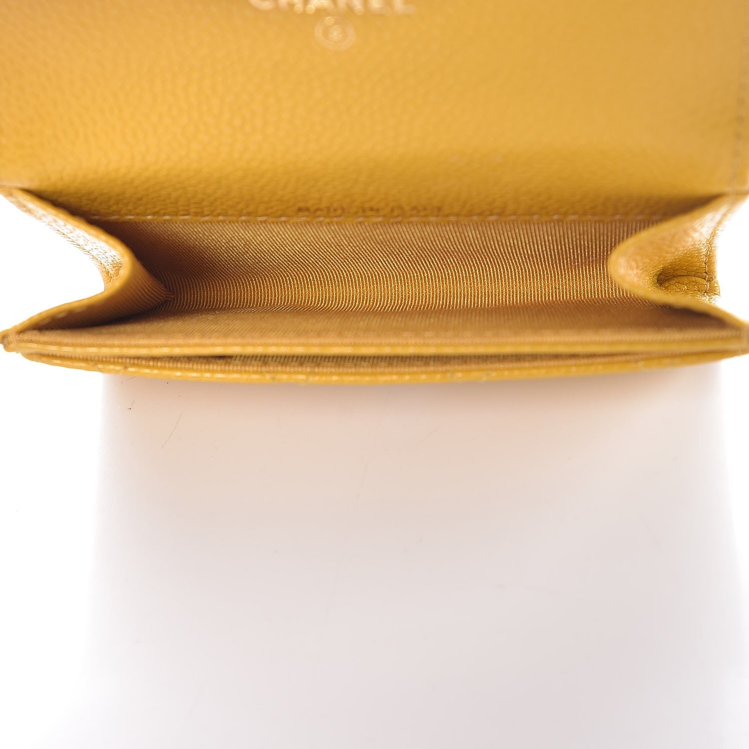 Chanel Caviar Quilted Flap Card Holder Yellow 5 of 9