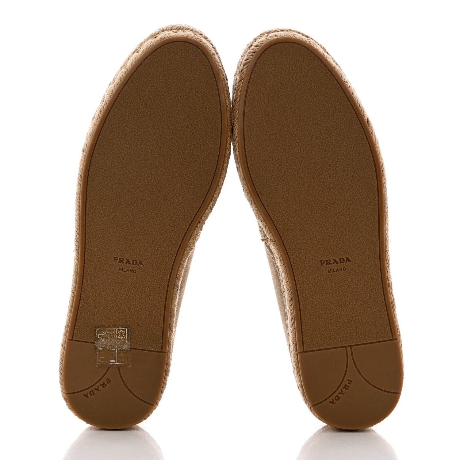 Prada Suede Jute Platfrom Espadrilles 36.5 Beige 5 of 9