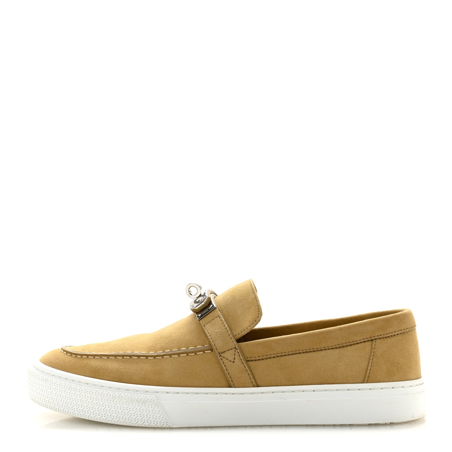 Hermes Suede Goatskin Game Slip On Sneakers 41 Beige Lin 1 of 10