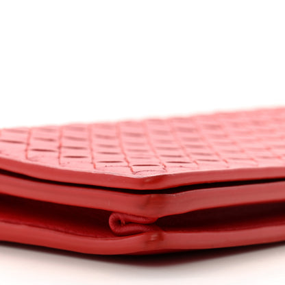Bottega Veneta Nappa Intrecciato Continental Wallet on Chain Red 9 of 14