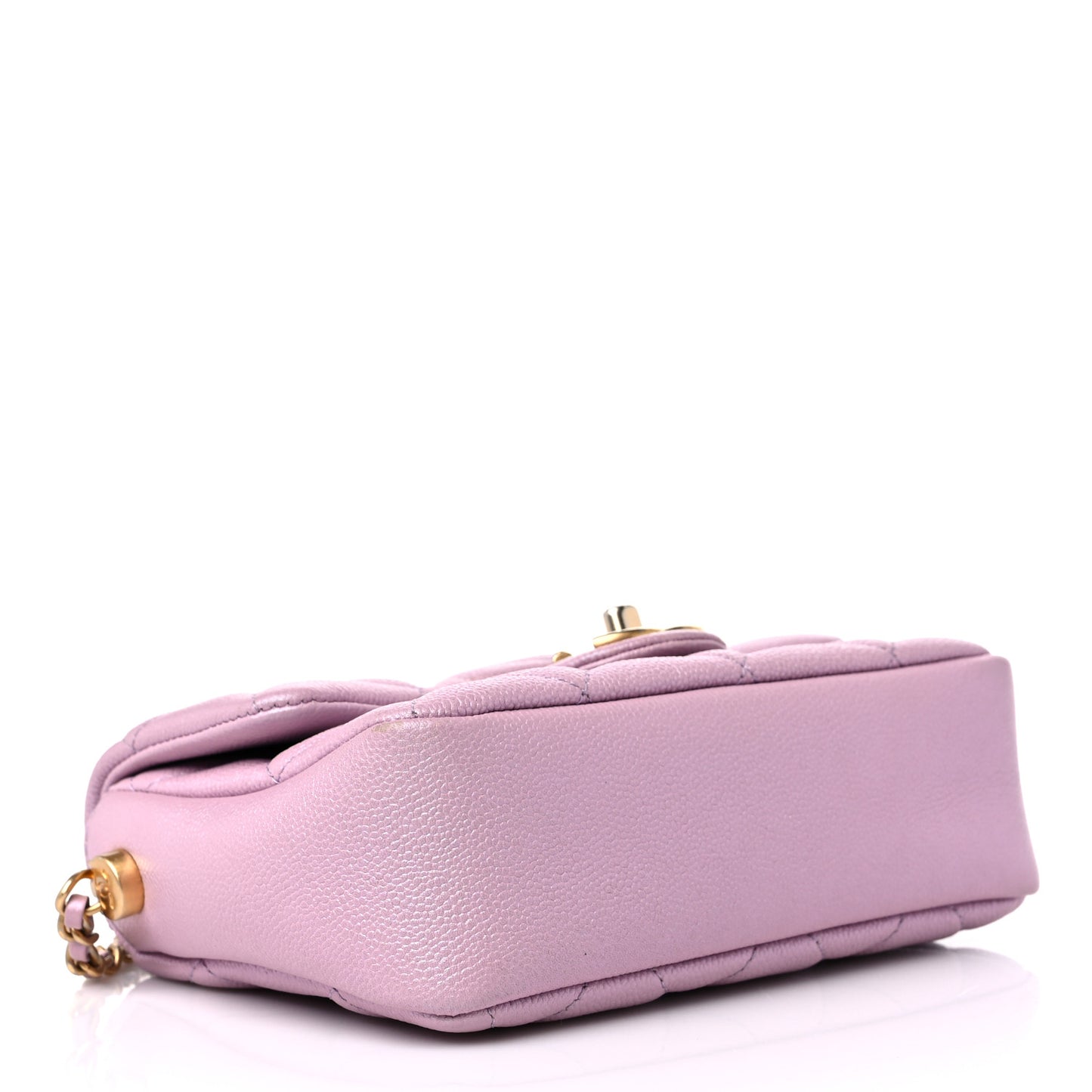 Iridescent Caviar Quilted Mini My Perfect Flap Pink