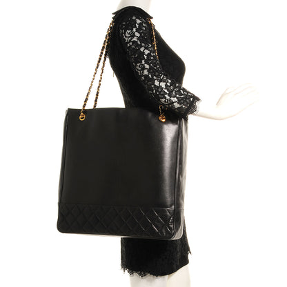 Chanel Lambskin Quilted Large Shoulder Bag Black 2 of 7
